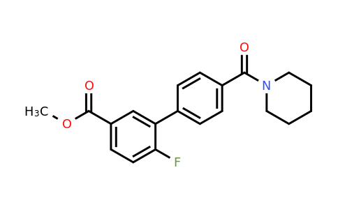 Methyl 4-fluoro-3-[4-(piperidinocarbonyl)phenyl]benzoate