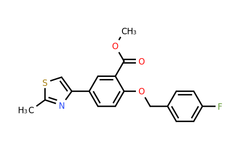 1416340-00-5 | Methyl 2-((4-fluorobenzyl)oxy)-5-(2-methylthiazol-4-yl)benzoate