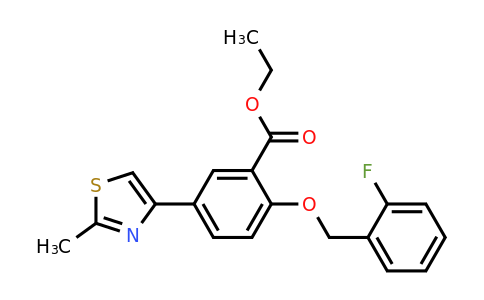 1416342-16-9 | Ethyl 2-((2-fluorobenzyl)oxy)-5-(2-methylthiazol-4-yl)benzoate
