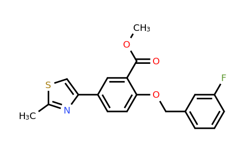 1416344-76-7 | Methyl 2-((3-fluorobenzyl)oxy)-5-(2-methylthiazol-4-yl)benzoate