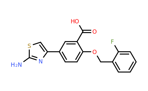 1416346-13-8 | 5-(2-Aminothiazol-4-yl)-2-((2-fluorobenzyl)oxy)benzoic acid