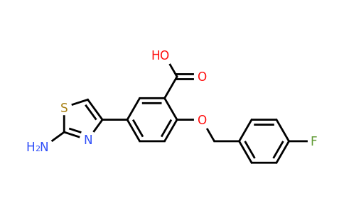 1416347-27-7 | 5-(2-Aminothiazol-4-yl)-2-((4-fluorobenzyl)oxy)benzoic acid
