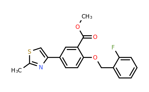 1416347-29-9 | Methyl 2-((2-fluorobenzyl)oxy)-5-(2-methylthiazol-4-yl)benzoate