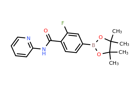 1419221-32-1 | 2-Fluoro-N-(pyridin-2-yl)-4-(4,4,5,5-tetramethyl-1,3,2-dioxaborolan-2-yl)benzamide