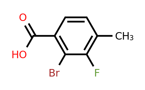 1427365-64-7 | 2-Bromo-3-fluoro-4-methylbenzoic acid