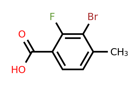 1427382-06-6 | 3-Bromo-2-fluoro-4-methylbenzoic acid