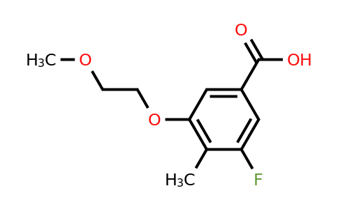 1429901-34-7 | 3-Fluoro-5-(2-methoxyethoxy)-4-methylbenzoic acid