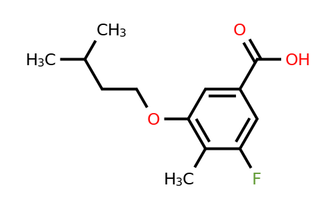 1429901-77-8 | 3-Fluoro-5-(isopentyloxy)-4-methylbenzoic acid