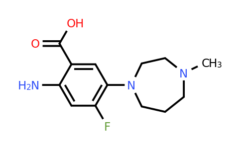 1430839-87-4 | 2-Amino-4-fluoro-5-(4-methyl-1,4-diazepan-1-yl)benzoic acid