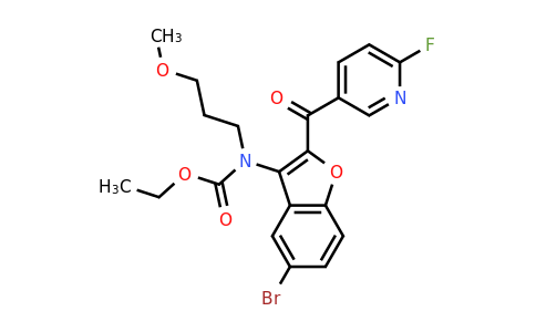 1431434-22-8 | Ethyl (5-bromo-2-(6-fluoronicotinoyl)benzofuran-3-yl)(3-methoxypropyl)carbamate
