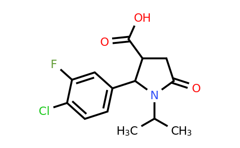 1432679-33-8 | 2-(4-Chloro-3-fluorophenyl)-1-isopropyl-5-oxopyrrolidine-3-carboxylic acid