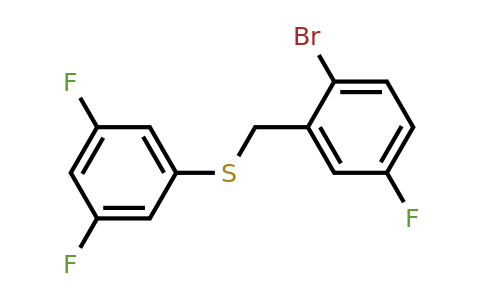 1443303-54-5 | (2-Bromo-5-fluorobenzyl)(3,5-difluorophenyl)sulfane