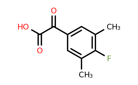 1443307-16-1 | 2-(4-Fluoro-3,5-dimethylphenyl)-2-oxoacetic acid