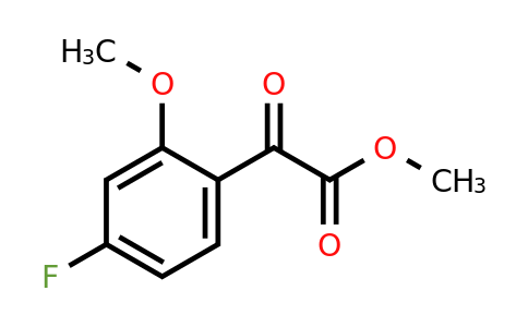 1443307-55-8 | Methyl 2-(4-fluoro-2-methoxyphenyl)-2-oxoacetate