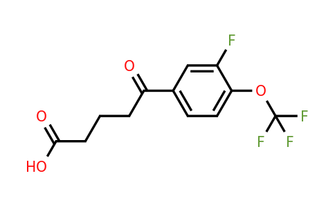 1443311-35-0 | 5-(3-Fluoro-4-(trifluoromethoxy)phenyl)-5-oxopentanoic acid
