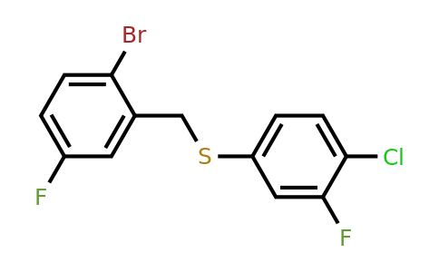 1443314-55-3 | (2-Bromo-5-fluorobenzyl)(4-chloro-3-fluorophenyl)sulfane