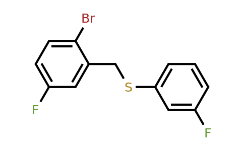 1443336-14-8 | (2-Bromo-5-fluorobenzyl)(3-fluorophenyl)sulfane