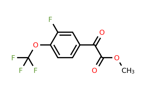 1443340-78-0 | Methyl 2-(3-fluoro-4-(trifluoromethoxy)phenyl)-2-oxoacetate