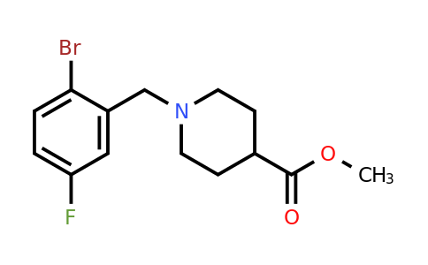 1443342-48-0 | Methyl 1-(2-bromo-5-fluorobenzyl)piperidine-4-carboxylate