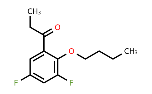1443345-98-9 | 1-(2-Butoxy-3,5-difluorophenyl)propan-1-one