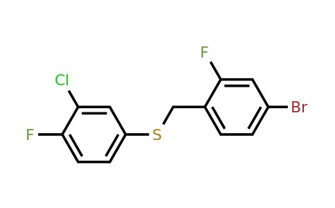 1443352-34-8 | (4-Bromo-2-fluorobenzyl)(3-chloro-4-fluorophenyl)sulfane
