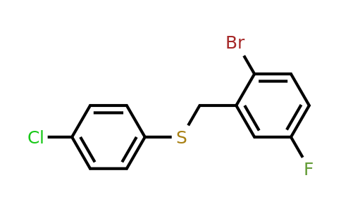 1443352-92-8 | (2-Bromo-5-fluorobenzyl)(4-chlorophenyl)sulfane