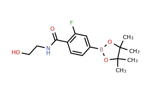 1443442-75-8 | 2-FLuoro-N-(2-hydroxyethyl)-4-(tetramethyl-1,3,2-dioxaborolan-2-yl)benzamide