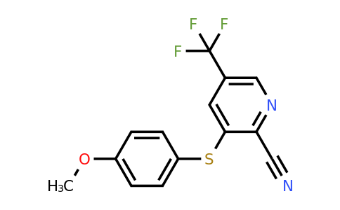 1449117-53-6 | 3-((4-Methoxyphenyl)thio)-5-(trifluoromethyl)picolinonitrile