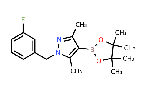 1450642-70-2 | 1-(3-Fluoro-benzyl)-3,5-dimethyl-4-(4,4,5,5-tetramethyl-[1,3,2]dioxaborolan-2-yl)-1h-pyrazole