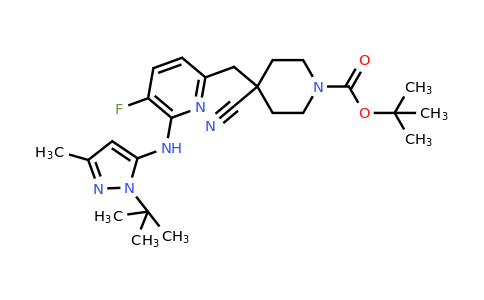 1453100-13-4 | tert-Butyl 4-((6-((1-(tert-butyl)-3-methyl-1H-pyrazol-5-yl)amino)-5-fluoropyridin-2-yl)methyl)-4-cyanopiperidine-1-carboxylate