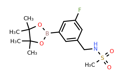 1467098-51-6 | N-(3-Fluoro-5-(4,4,5,5-tetramethyl-1,3,2-dioxaborolan-2-yl)benzyl)methanesulfonamide