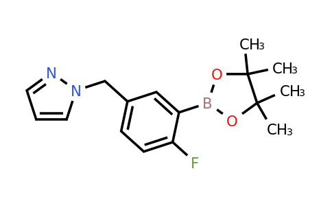 1486485-41-9 | 1-{[4-fluoro-3-(tetramethyl-1,3,2-dioxaborolan-2-yl)phenyl]methyl}-1H-pyrazole
