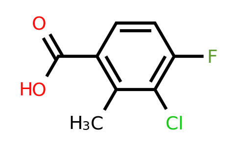 154257-77-9 | 3-Chloro-4-fluoro-2-methylbenzoic acid