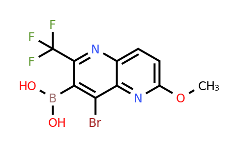 1565779-85-2 | (4-Bromo-6-methoxy-2-(trifluoromethyl)-1,5-naphthyridin-3-yl)boronic acid