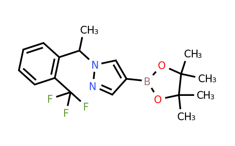 1604036-77-2 | 4-(4,4,5,5-Tetramethyl-1,3,2-dioxaborolan-2-yl)-1-(1-(2-(trifluoromethyl)-phenyl)ethyl)-1h-pyrazole