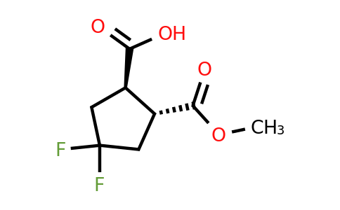 1608143-73-2 | trans-4,4-difluoro-2-(methoxycarbonyl)cyclopentane-1-carboxylic acid