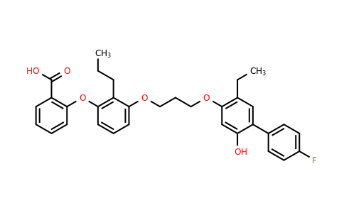 161172-51-6 | 2-(3-(3-((5-Ethyl-4'-fluoro-2-hydroxy-[1,1'-biphenyl]-4-yl)oxy)propoxy)-2-propylphenoxy)benzoic acid
