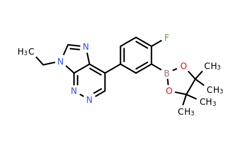 1614246-94-4 | 9-Ethyl-6-(4-fluoro-3-(4,4,5,5-tetramethyl-1,3,2-dioxaborolan-2-yl)phenyl)-9H-imidazo[4,5-c]pyridazine