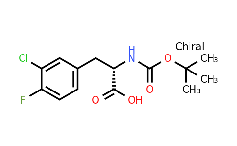 1629658-18-9 | (S)-2-((tert-Butoxycarbonyl)amino)-3-(3-chloro-4-fluorophenyl)propanoic acid