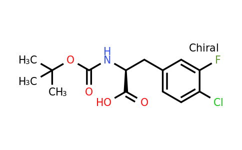 1629658-28-1 | (S)-2-((tert-Butoxycarbonyl)amino)-3-(4-chloro-3-fluorophenyl)propanoic acid
