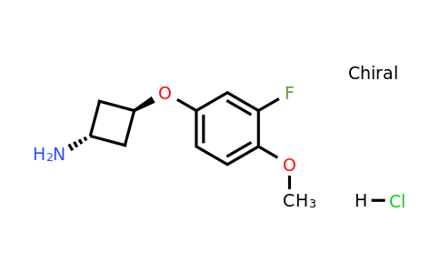 1630906-63-6 | trans-3-(3-Fluoro-4-methoxyphenoxy)cyclobutanamine hydrochloride