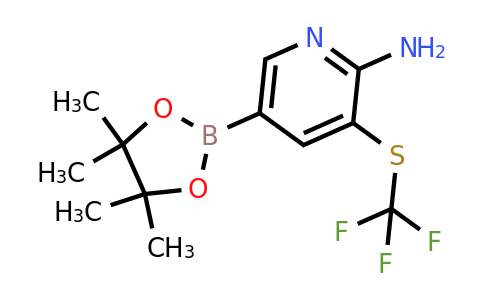 1637399-41-7 | 5-(4,4,5,5-Tetramethyl-1,3,2-dioxaborolan-2-yl)-3-((trifluoromethyl)thio)pyridin-2-amine