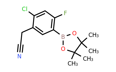 1638250-73-3 | 2-(2-Chloro-4-fluoro-5-(4,4,5,5-tetramethyl-1,3,2-dioxaborolan-2-yl)phenyl)acetonitrile