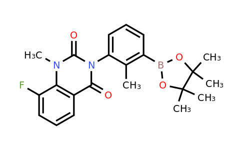 1643446-65-4 | 8-Fluoro-1-methyl-3-(2-methyl-3-(4,4,5,5-tetramethyl-1,3,2-dioxaborolan-2-yl)phenyl)quinazoline-2,4(1H,3H)-dione