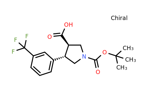 169248-97-9 | trans-1-(tert-Butoxycarbonyl)-4-(3-(trifluoromethyl)phenyl)pyrrolidine-3-carboxylic acid