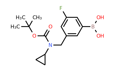 1704063-72-8 | (3-(((tert-butoxycarbonyl)(cyclopropyl)amino)methyl)-5-fluorophenyl)boronic acid