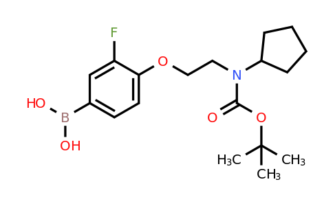 1704096-01-4 | (4-(2-((tert-butoxycarbonyl)(cyclopentyl)amino)ethoxy)-3-fluorophenyl)boronic acid