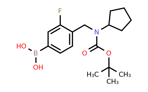 1704096-23-0 | (4-(((tert-butoxycarbonyl)(cyclopentyl)amino)methyl)-3-fluorophenyl)boronic acid