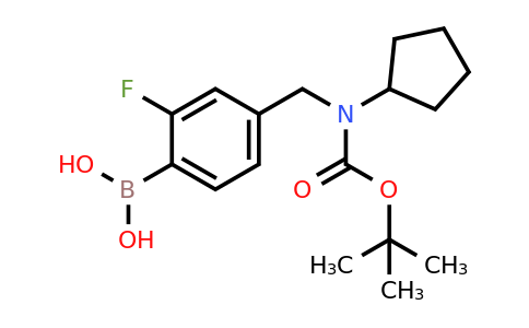 1704096-68-3 | (4-(((tert-butoxycarbonyl)(cyclopentyl)amino)methyl)-2-fluorophenyl)boronic acid