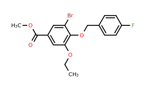 1706438-33-6 | Methyl 3-bromo-5-ethoxy-4-((4-fluorobenzyl)oxy)benzoate